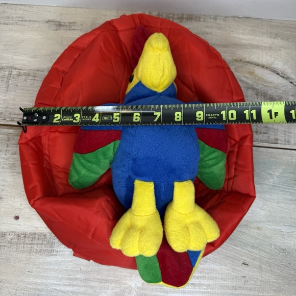 Kids Toddler Parrot Plush Red Backpack School Dance Travel - Picture 9 of 10